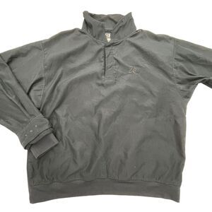 Zero Restriction Jacket Mens XL Black Mock Neck Long Sleeve Windbreaker Golf